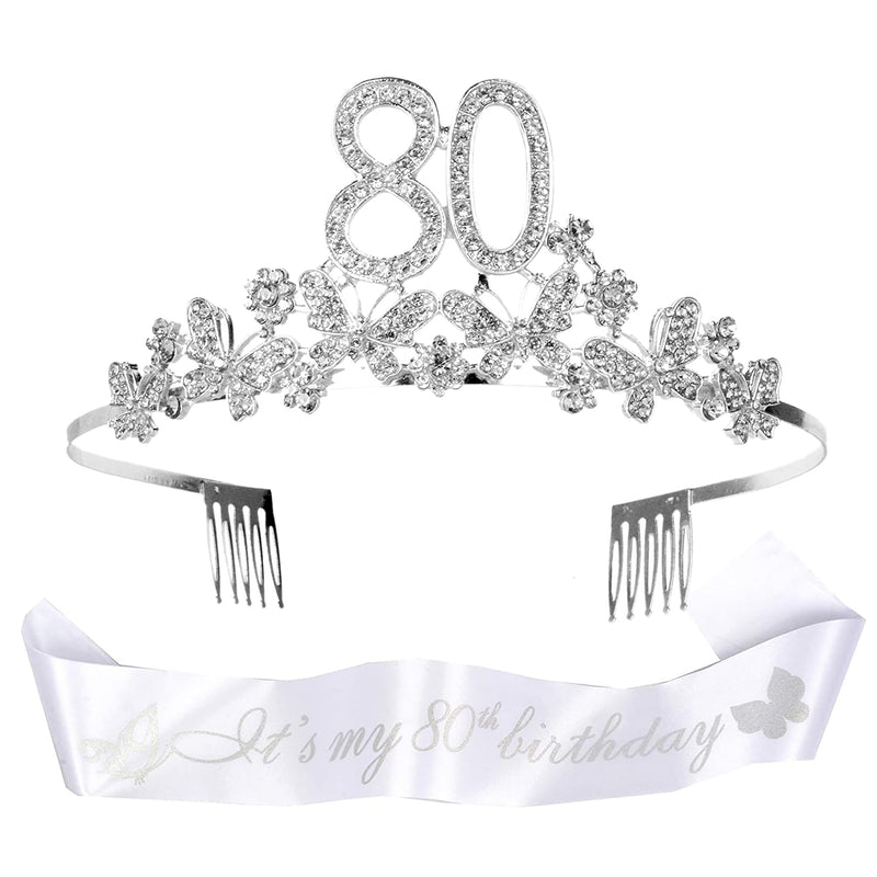 80th birthday, 80th birthday decorations for women, 80th birthday tiara, 80th