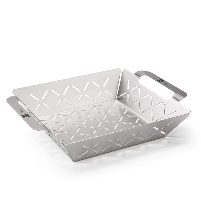 Grill basket stainless steel / vegetable grill bowl 22cm wide / grill bowl stainless steel