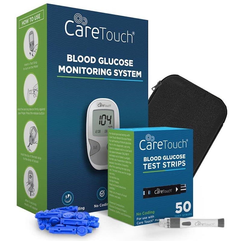 Blood Glucose Meter Set - Diabetes Test Kit + 1 Blood Glucose Meter, 50 Blood Glucose