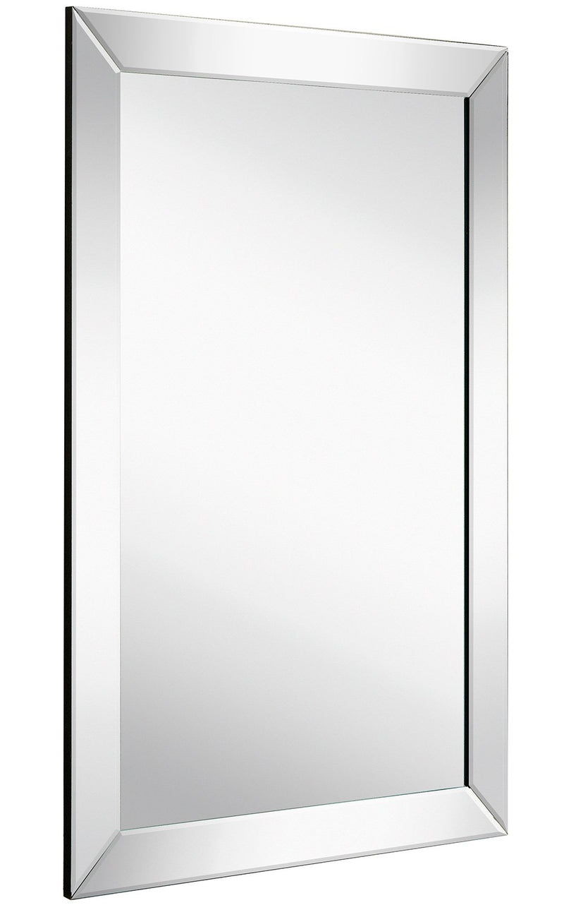 20" x 30" Rectangular Mirror with Polished Silver Frame for Wall Large