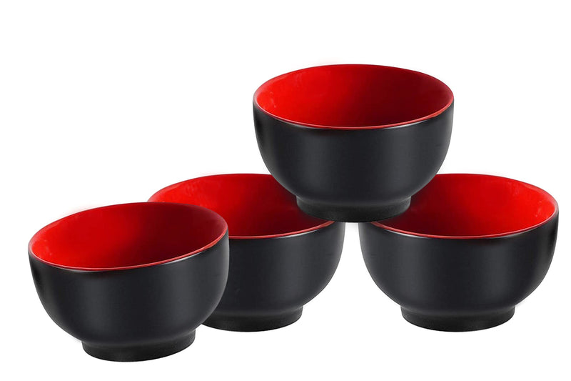 E 20oz Colorful Ceramic Bowls Dessert Bowls Set of 4, 20oz Porcelain Dip