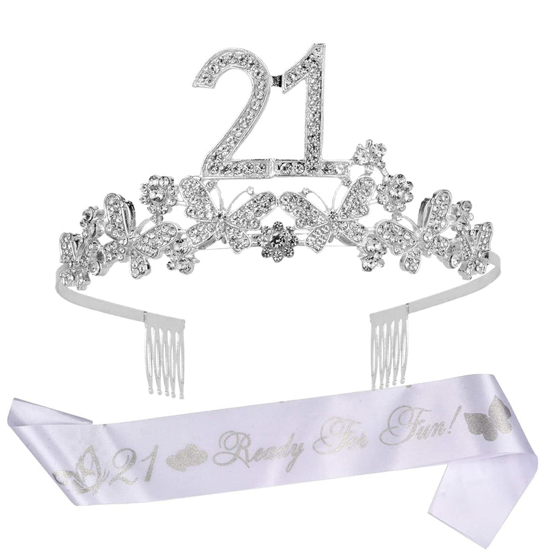 Finally 21st Birthday Sash, 21st Birthday Gifts for Women, 21st Birthday Crown, 21st Birthday