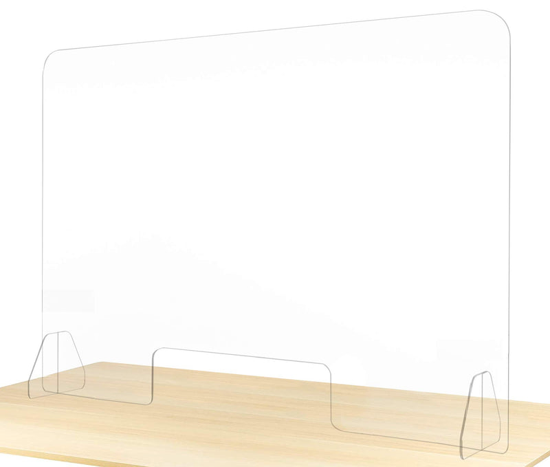 Desk Plexiglass Sneeze Guard - Counter Acrylic Desk Barrier