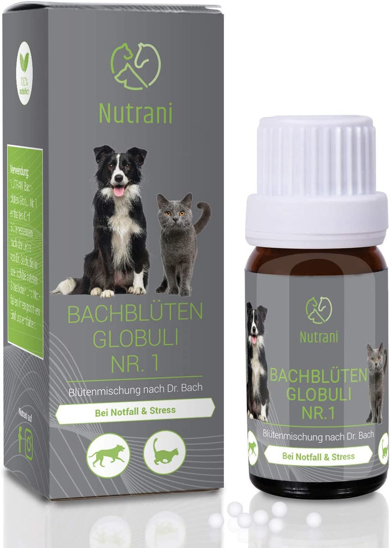 Bach Flower Globules No. 1 for Dogs and Cats Support in Emergency Stress