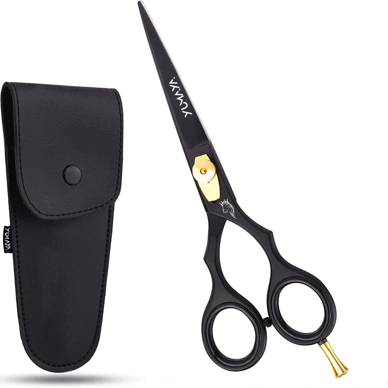 Hair scissors black extra sharp and precise hairdressing scissors made of stainless steel