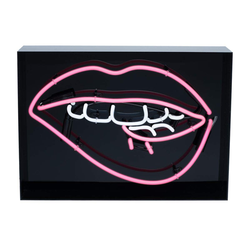 Amped And Co Lips Neon Acrylic Box Light Real Neon Sign Large Size 18x13