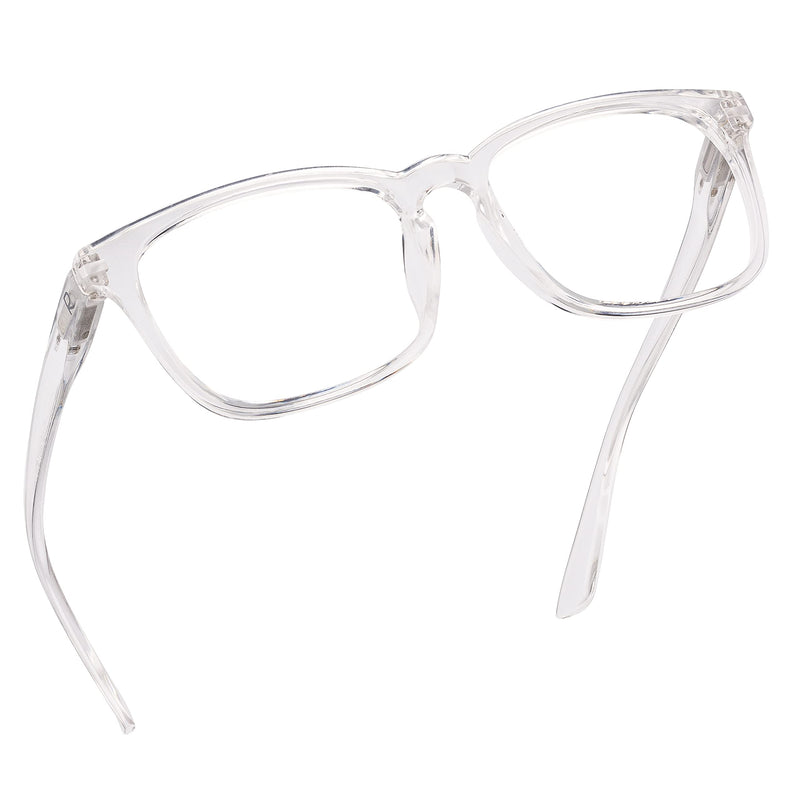 Blue light blocking reading glasses (clear, 0 magnification) computer glasses