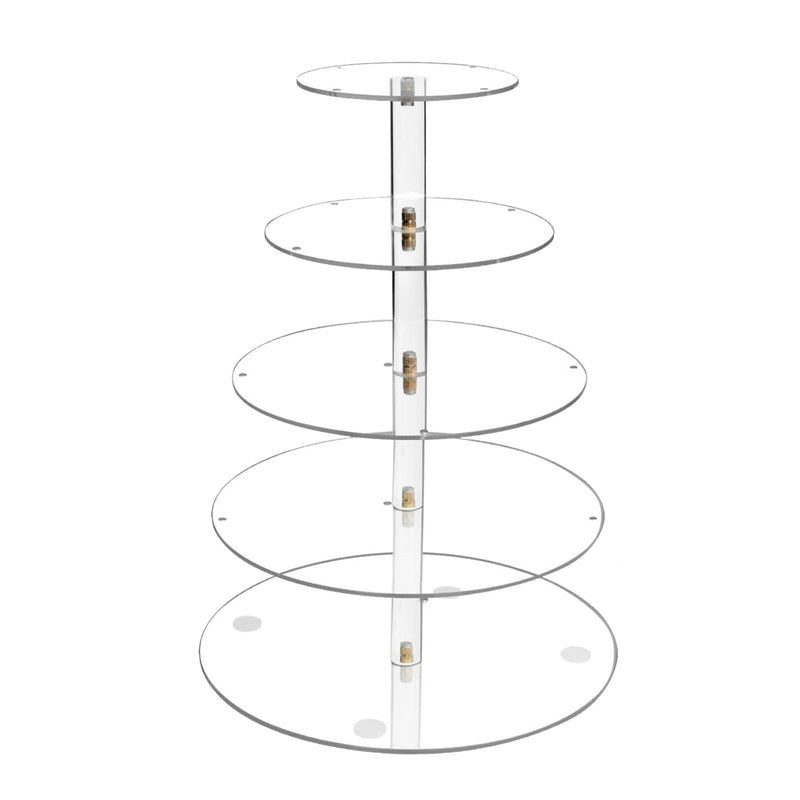 5 Tier Acrylic Cupcake Stand with LED String Lights Pastry Cake Stand