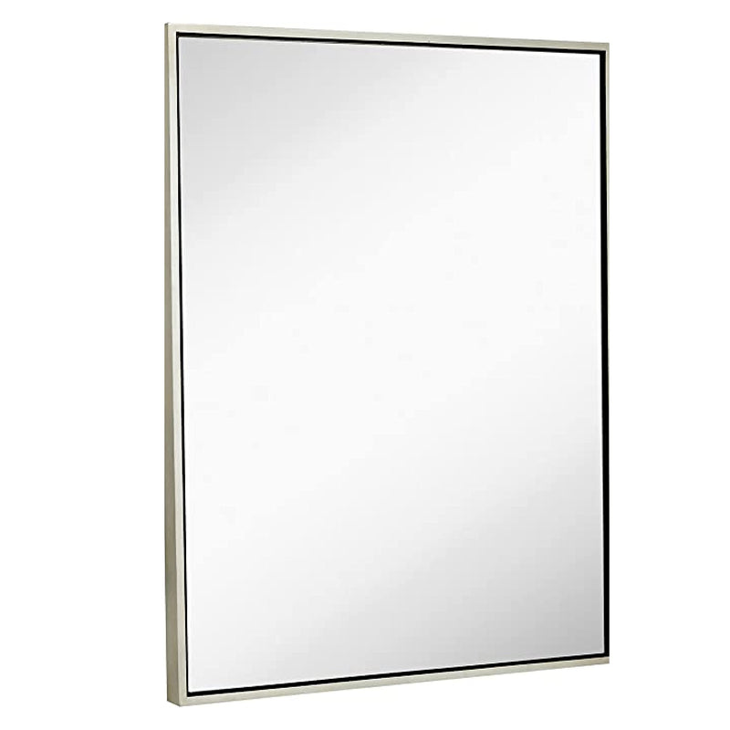 30 x 40 inch rectangular bathroom mirror with silver frame