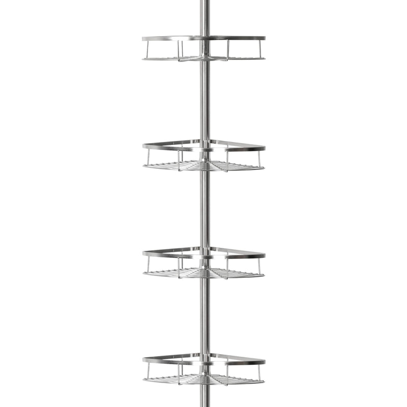 Shower shelf for hanging storage L chrome-plated 70 x 185 x 19 cm L shower shelf