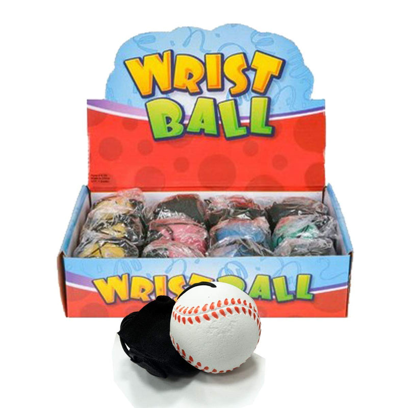 Practice Baseball Balls on Elastic Band - 12 Pack - 225 Inch - Reactive Wrist Balls