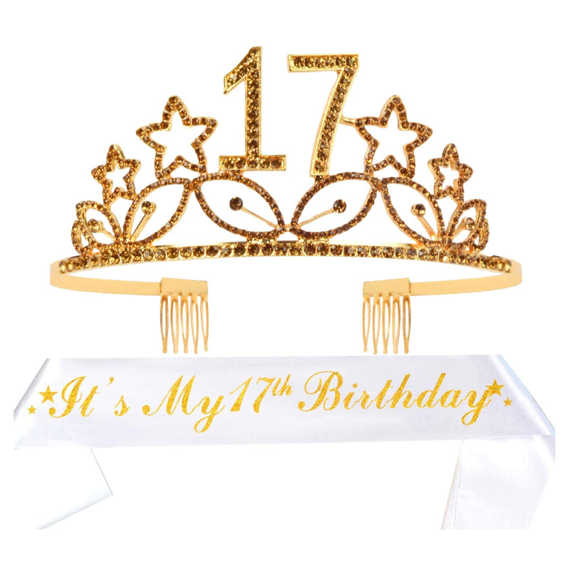 17th birthday, 17th birthday gifts, 17th birthday crown, 17th birthday sash