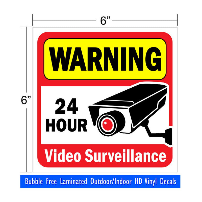 Home/Business Video Security Sticker Self Adhesive Vinyl