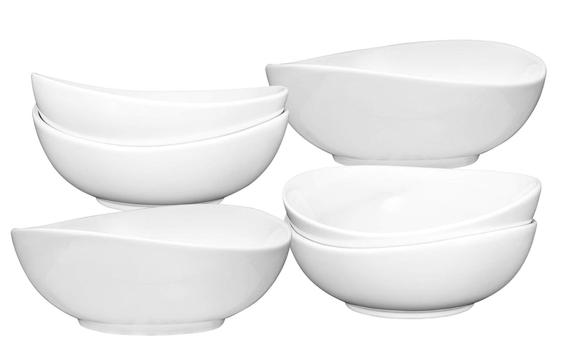 18 Ounce Ceramic Round Curved Soup Bowls Set of 6 18 Ounce Large Ceramic White