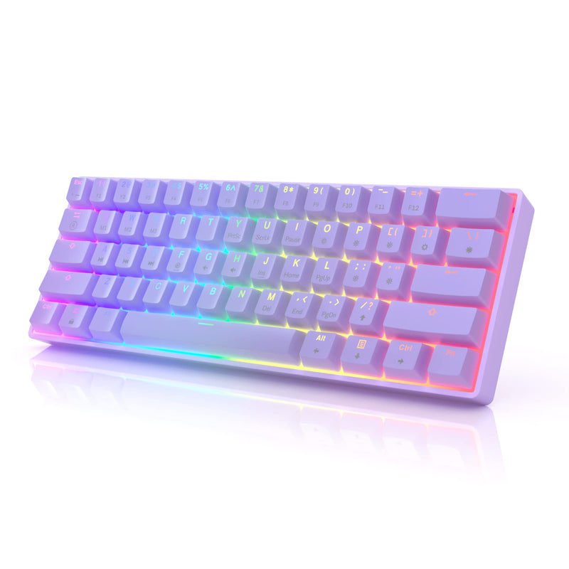 Gk61 Mechanical Gaming Keyboard - 61 Keys Multicolor RGB Illuminated LED