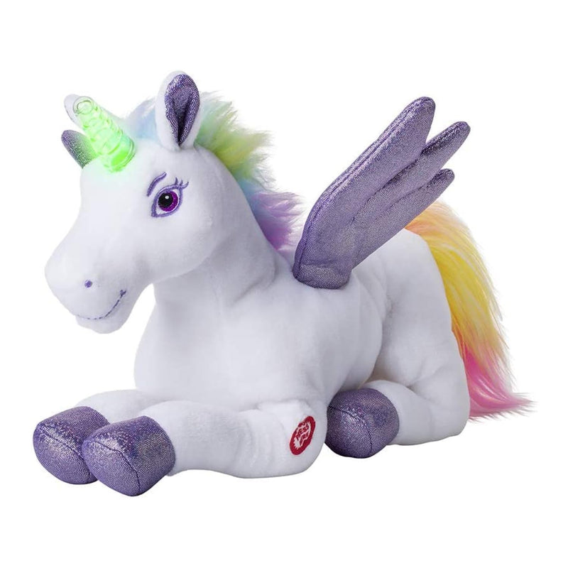 Light Up Unicorn Stuffed Animal Toy with Beating Wings - Musical Unicorn