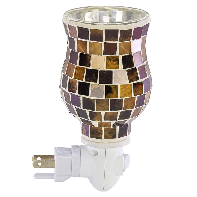 Wall plug-in wax warmer for Radiant Sienna Electric scented wax mosaic glass