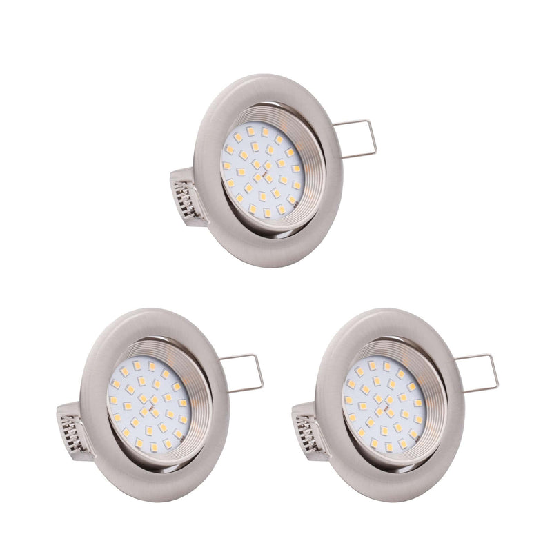 Led recessed spotlight dimmable 4w 400 lumens Ip44 27mm installation depth extra flat 68mm