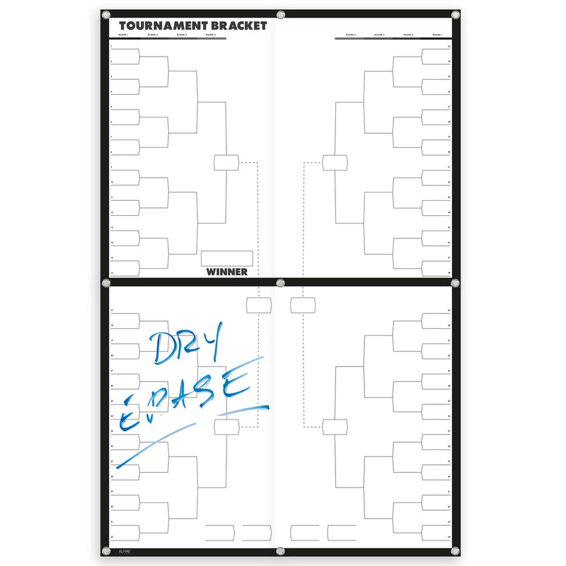 Reusable March Madness Mounting Posters - Dry Erase Board Mounts for 64 Players