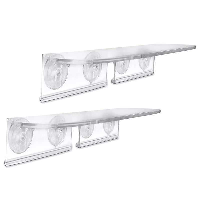 Double Veg Ledge - Window Shelf for Plants, Clear Acrylic Shelves - Suction Cup