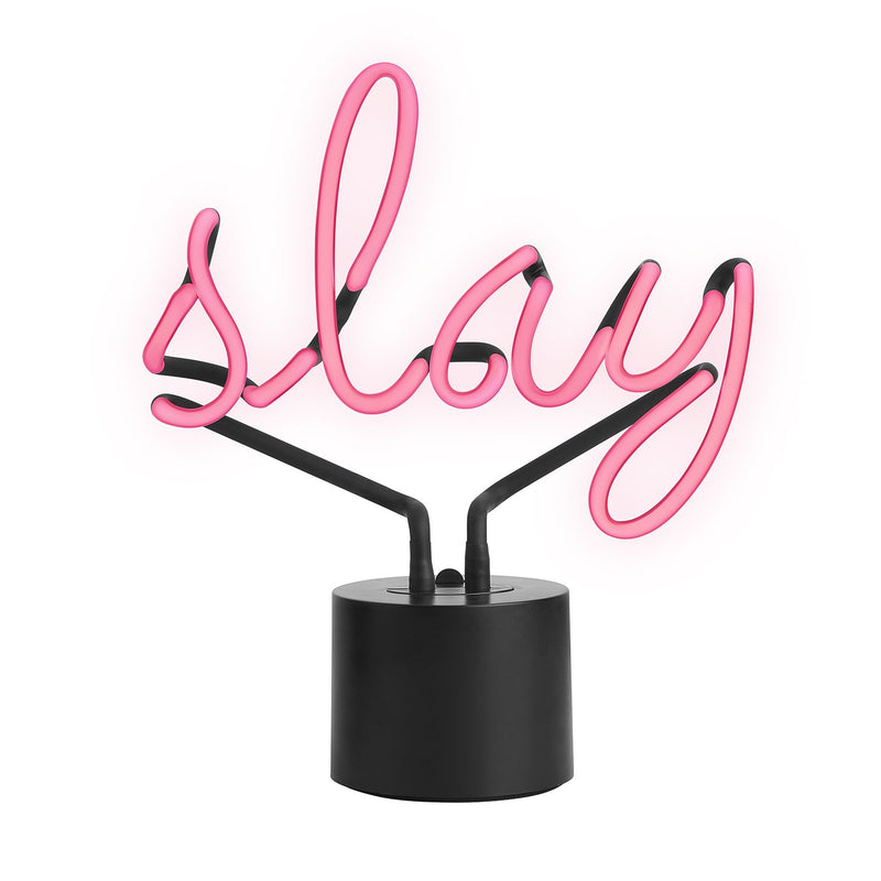 Slay Neon Table Lamp Real Neon Pink Large 118 x 102 Inch Home Decor