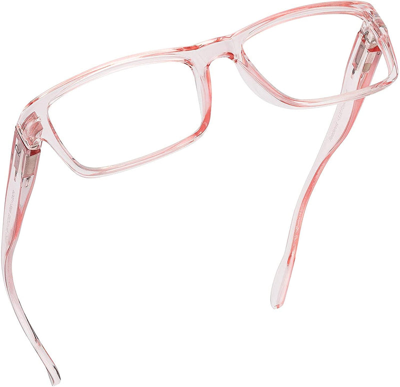 Blue Light Blocking Reading Glasses (Blush, 150x Magnification) Computer