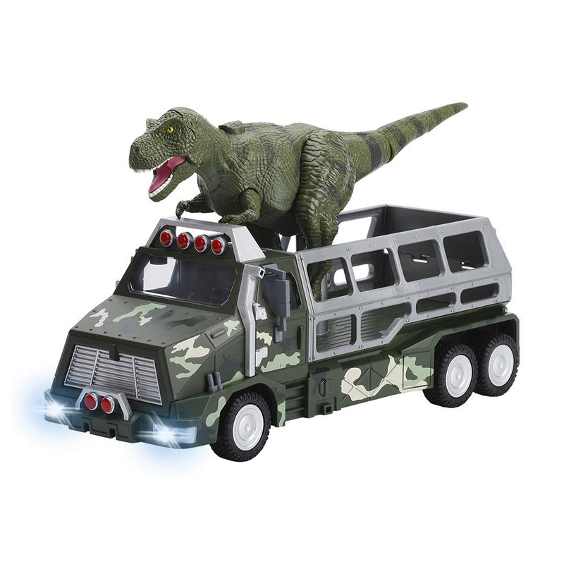 Build Me Dinosaur Transport Truck Toy Diecast Jurassic World Transporter Jungle