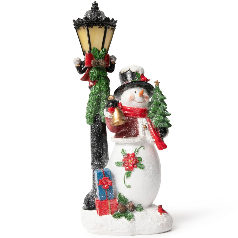 Christmas Snowman Decor Christmas Figures Resin Snowman Lighted Decorations