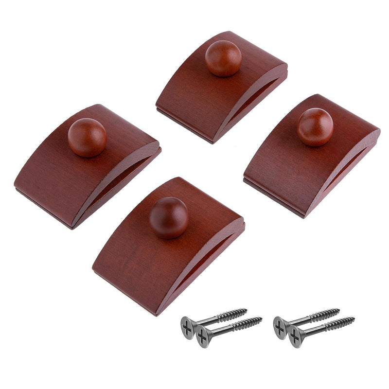 Classy Clamps Wooden Quilt Wall Hanger, 4 Large Clips (Dark) and Screws