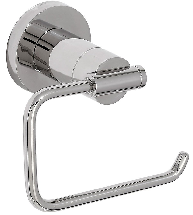 Modern, polished toilet paper holder, clean lines and high quality stainless steel paper