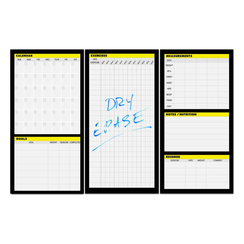 Dry Wipe Workout Calendar Poster - Fitness Calendar, Workout Planner, To-Do