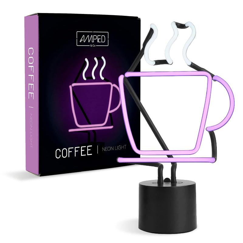 - Coffee Cup Neon Table Lamp, 14" x 8" - Coffee Bar Accessories, Coffee Bar