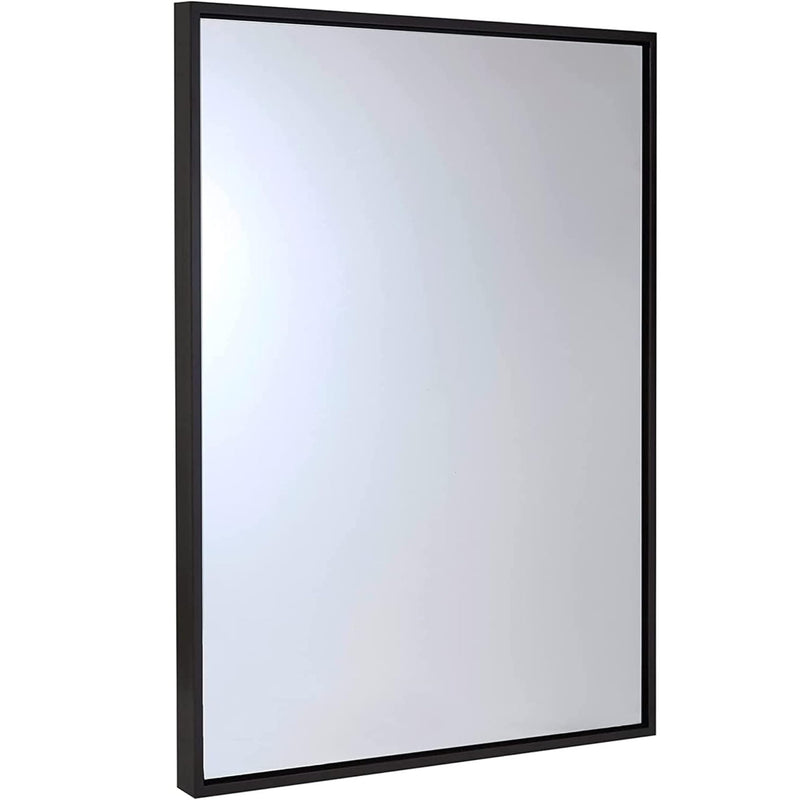 30" x 40" rectangular bathroom mirror with wenge frame