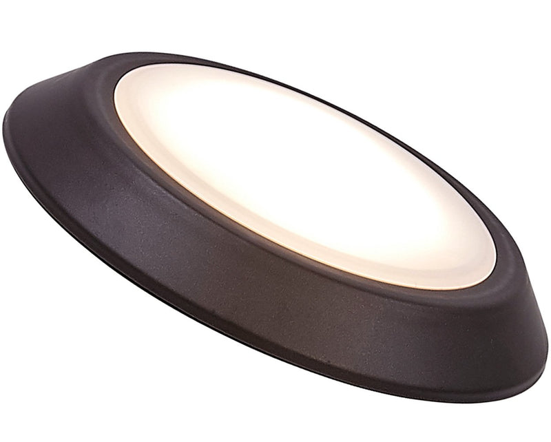 Thin 55" Round Oiled Bronze Disc LED Ceiling Light 3000K