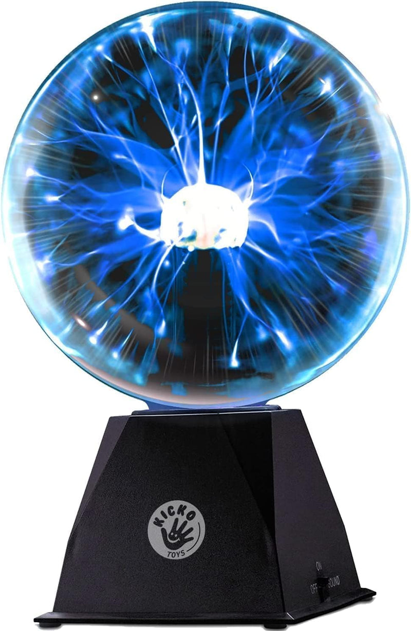 7 Blue Plasma Ball Touch Sensitive, Nebula Thunder Lightning Plug-In Plasma