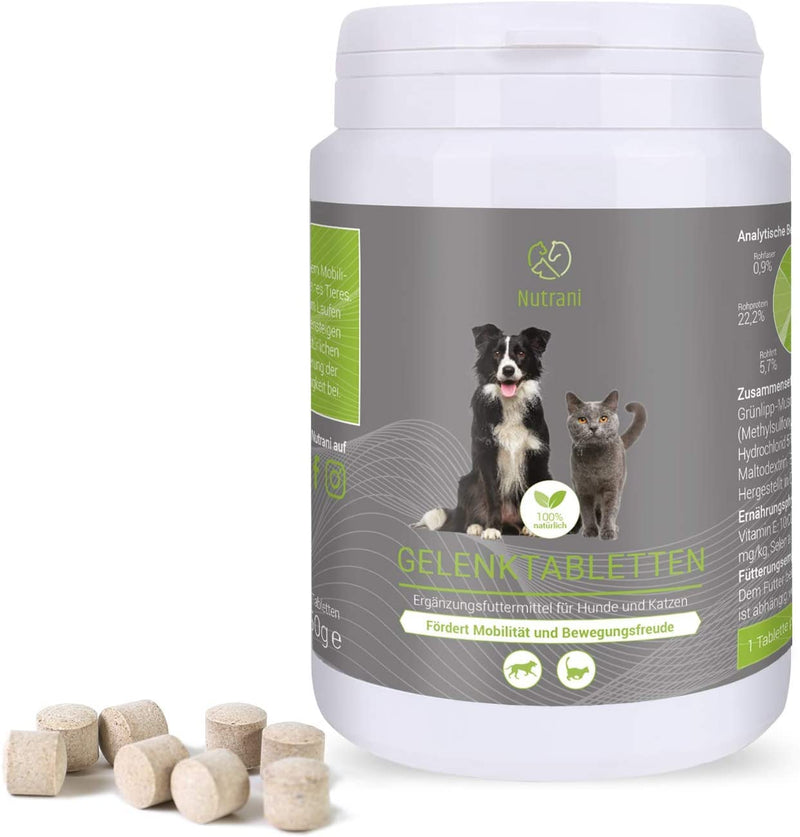 Joint tablets for dogs and cats, 120 pieces, 100 natural green-lipped mussels