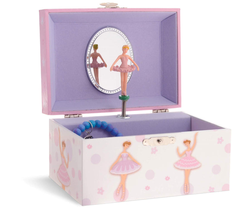 Pink and white polka dot design, ballerina box for girls, sleeping beauty