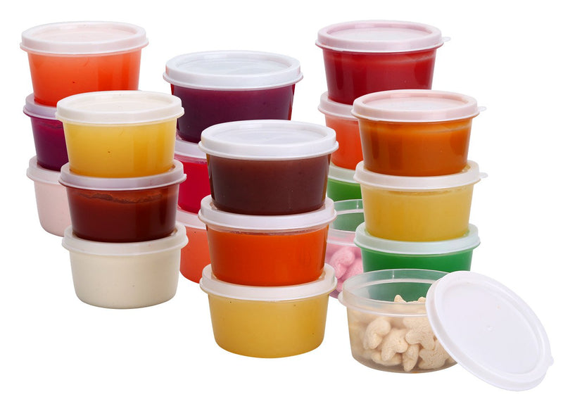 Small Food Storage Containers - Pack of 20 Plastic Food Storage Containers with Lids Deli