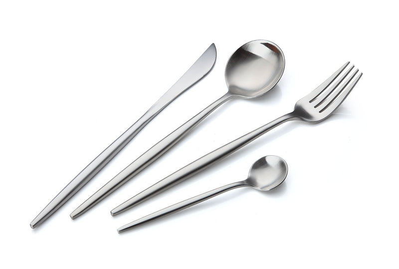 Modern 16-piece cutlery set from Adaline - cutlery made of 18/10 stainless steel for 4 people,