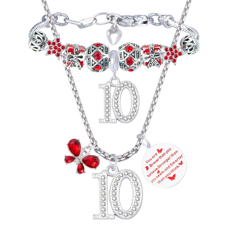 10th Birthday Gifts for Girls 10th Birthday Charm Bracelet 10th Birthday