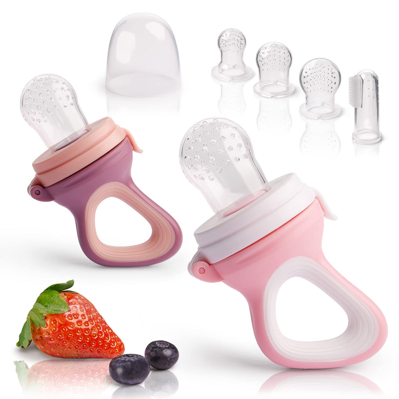 2 fruit teats for babies and toddlers. 6 replacement teats in 3 sizes