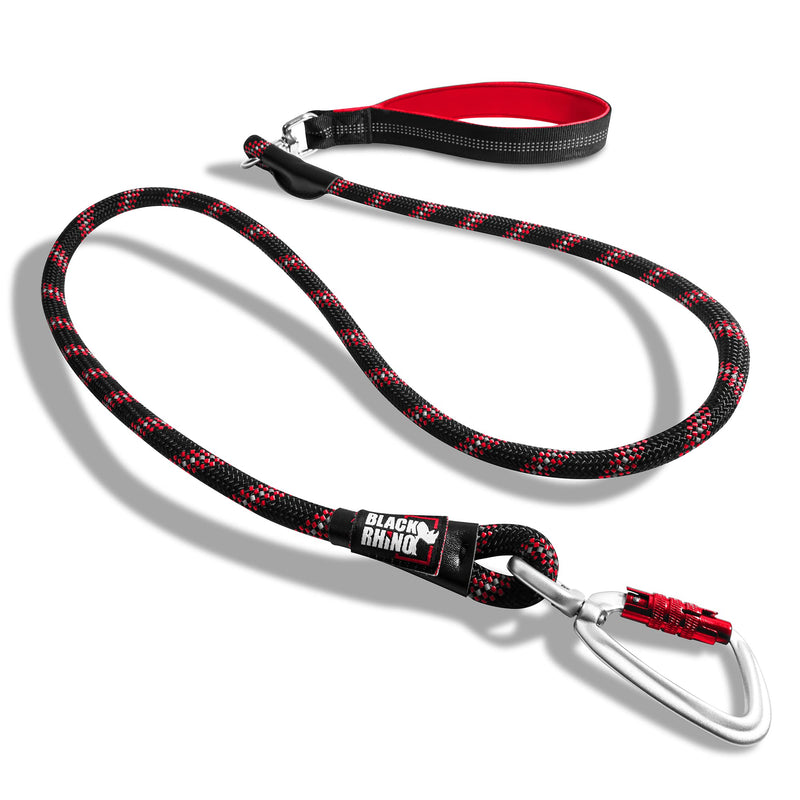 Robust dog leash with ultra-soft neoprene padded handle