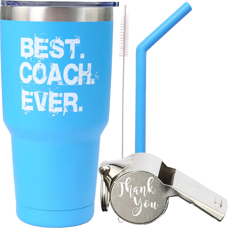 Best Coach of All Time Gift Set - Mug and Whistle with Heartfelt Message