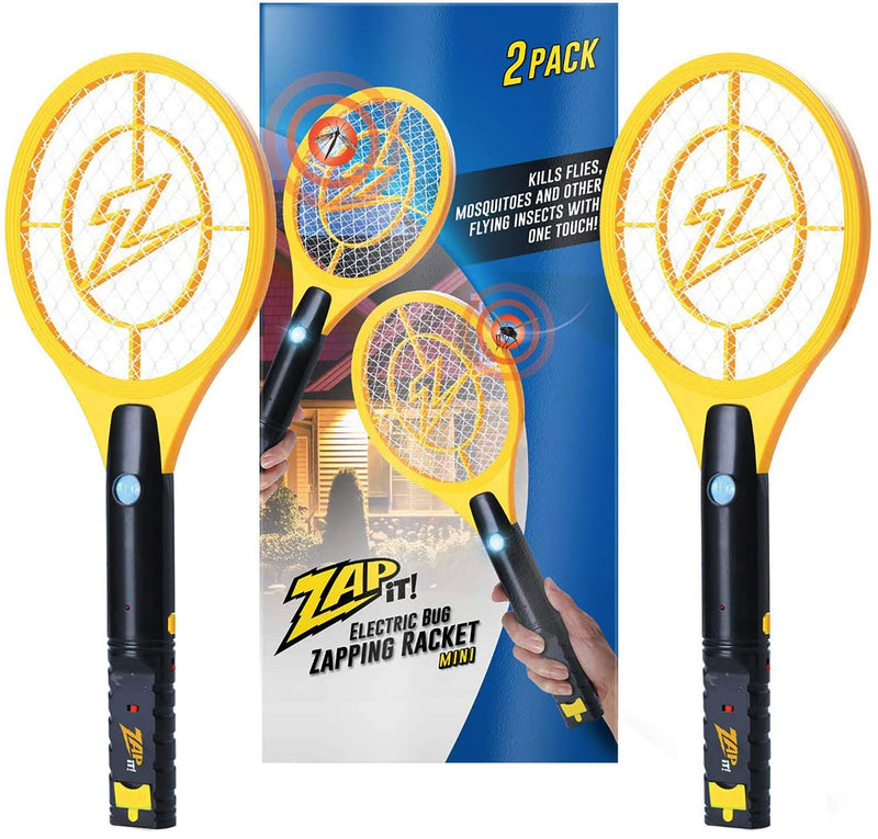 Zap It Pack of Two Electronic Fly Swatters Rechargeable via USB