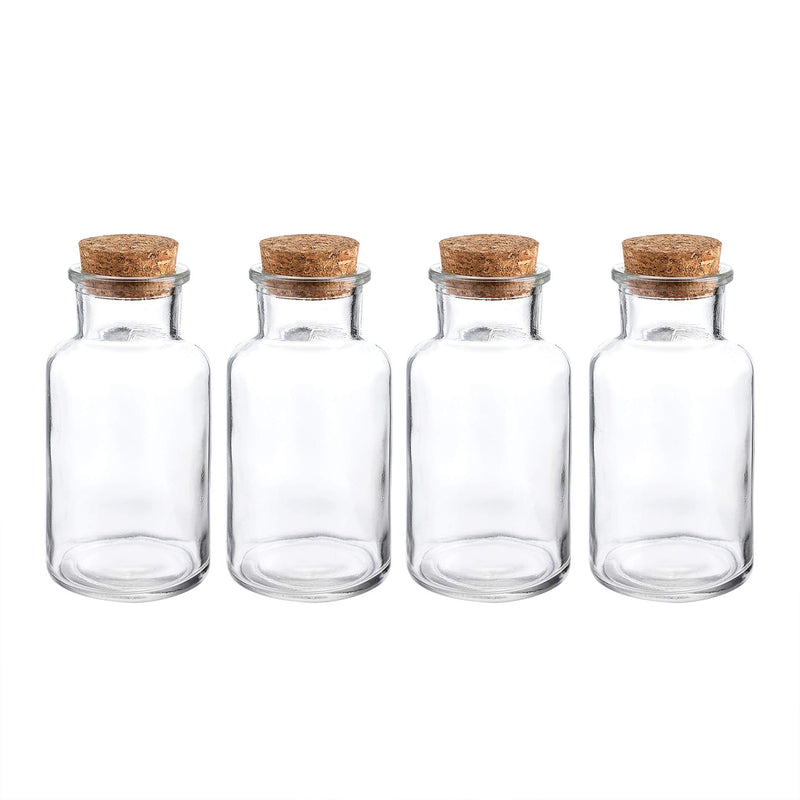 Glass favor jar, glass storage jars with corks for wedding and party