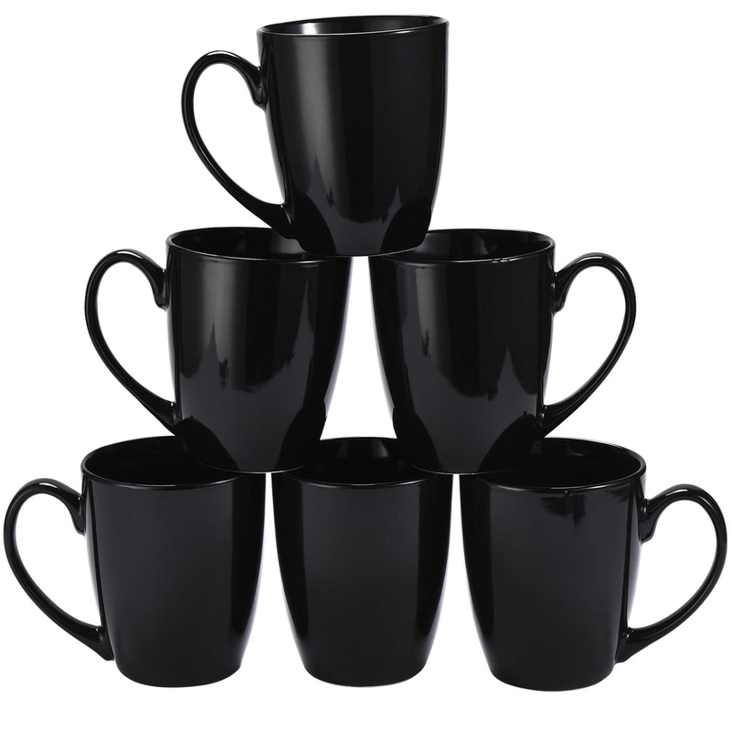 Ceramic Coffee Mug Set of 6 - Unique Coffee and Tea Mug Set - Coffee Cups