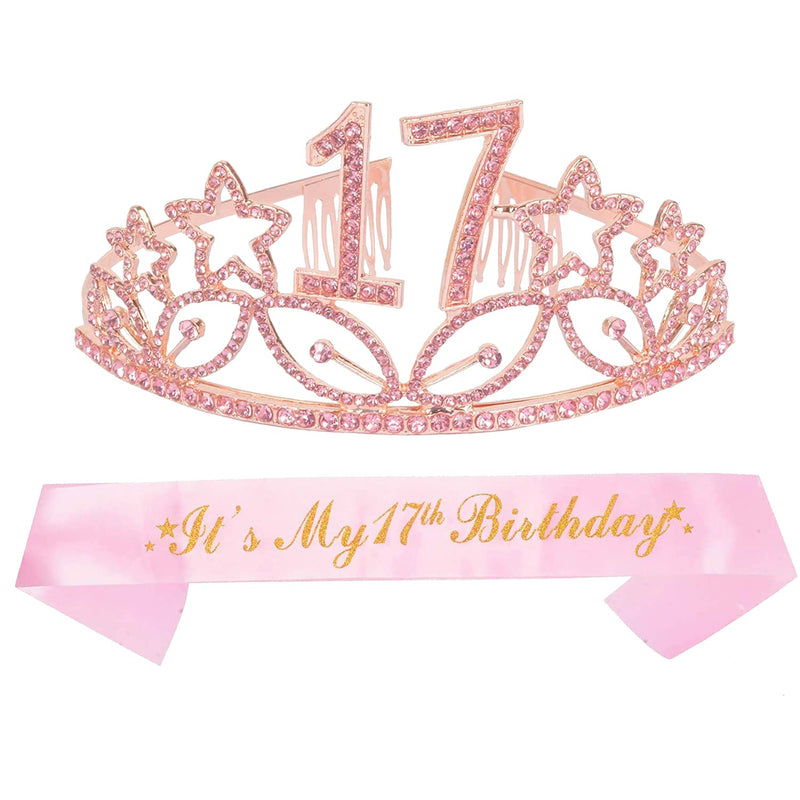 17th Birthday Gifts for Girls, 17th Birthday Tiara, 17th Birthday Sash, 17th Birthday