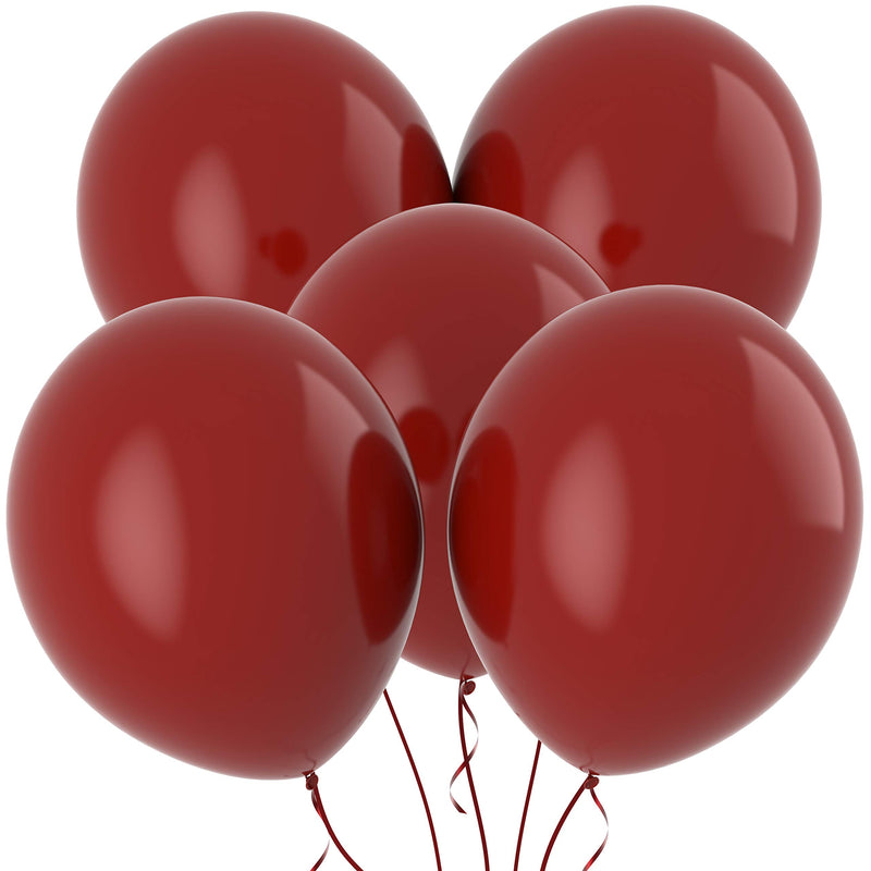 Garnet Jumbo Balloons - 30 extra large 18 inch garnet red balloons for photos