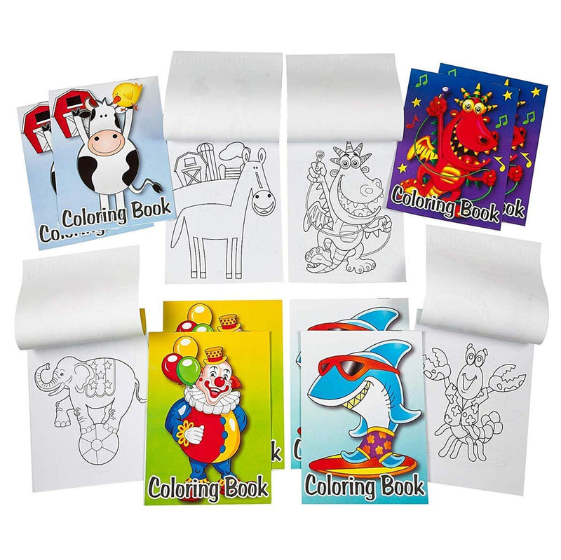 Mini Coloring Book - 12 different activity sheets - 6 pages each -