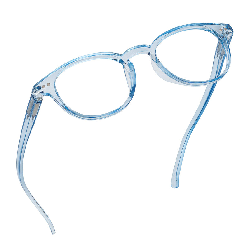 Round blue light blocking reading glasses